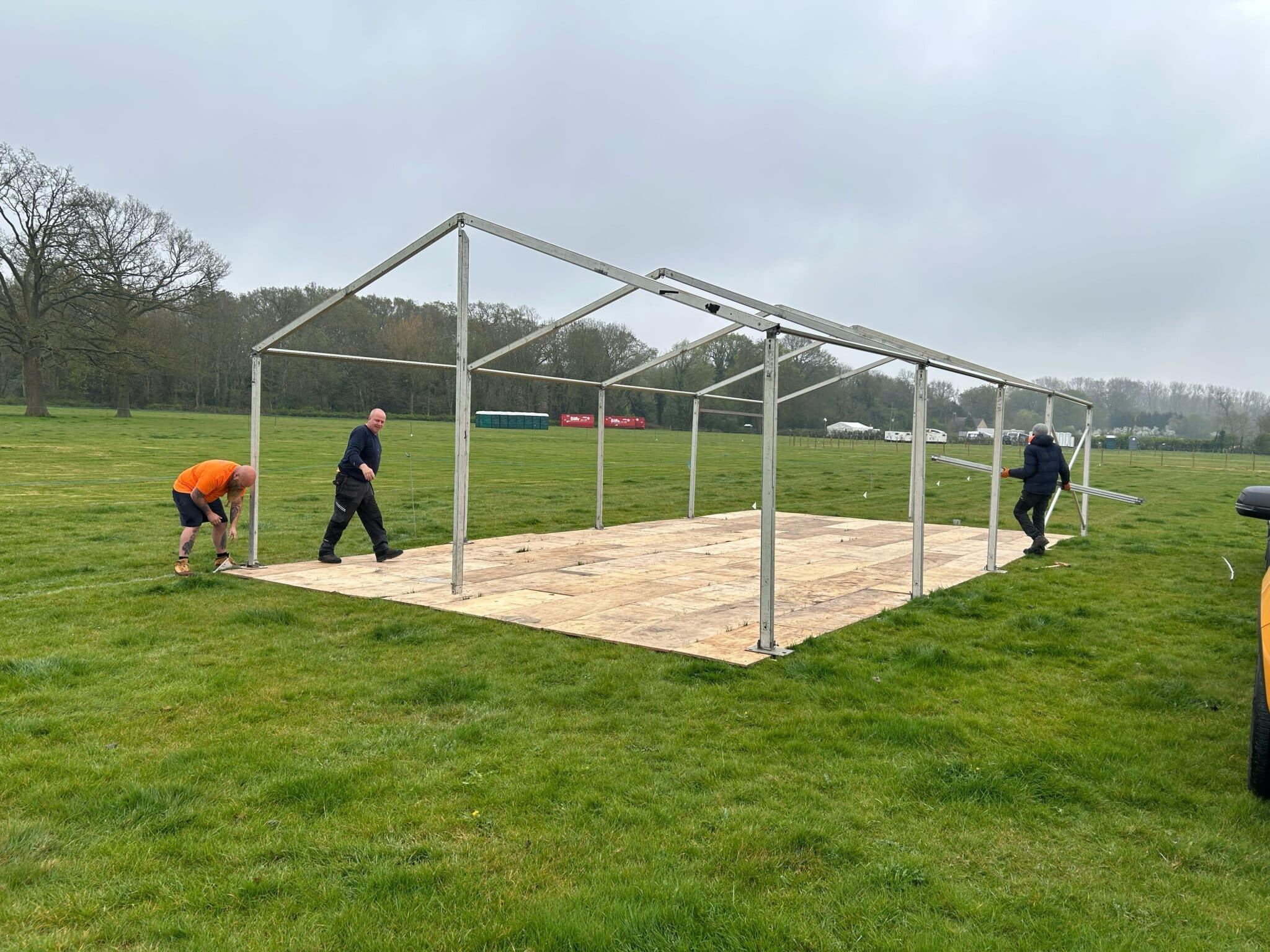 Triple Marquee Hire at Kelmarsh Garden Show – Fortis Clothing, Jagga & Crown Oak Furniture